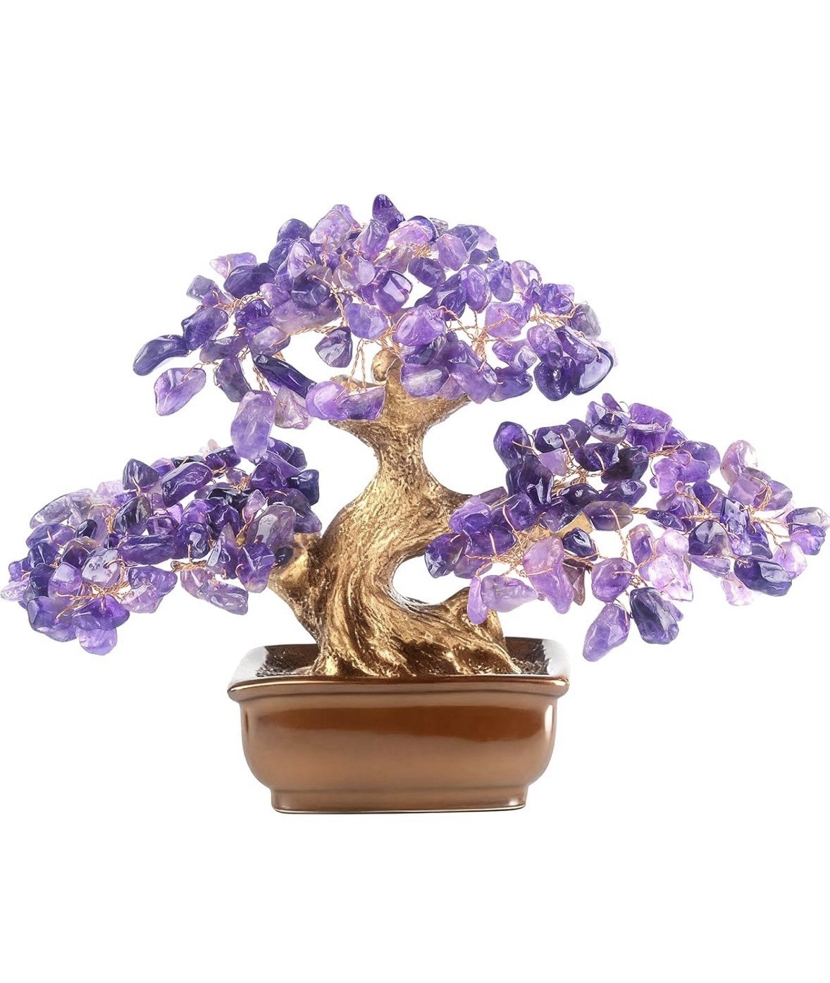 Feng Shui, Purple Amethyst bonsai Crystal Tree Of Life Healing Decor Gift Feng Shui, Purple Amethyst bonsai Crystal Tree Of Life Healing Decor Gift