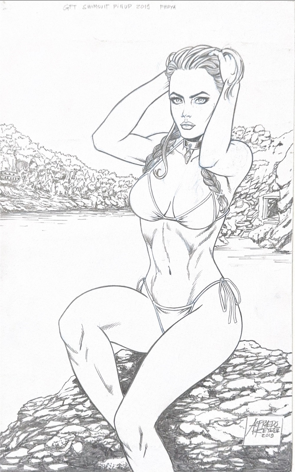 Original Zenescope / GFT SwimSuit Special 2019 PinUp / Artist : Alfredo Reyes Original Zenescope / GFT SwimSuit Special 2019 PinUp / Artist : Alfredo Reyes