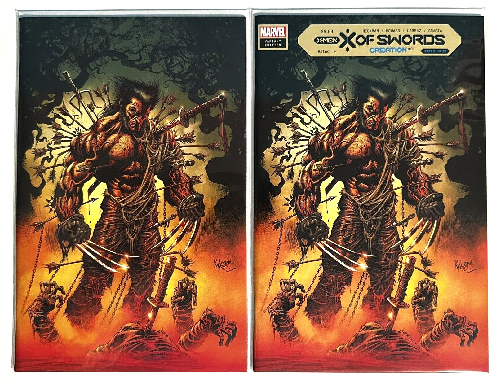 X-Men: X of Swords Creation #1 NM+ (2021) Kyle Hotz Exclusive Trade + Virgin Var