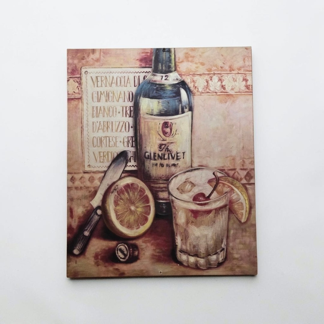 The Glenlivet 12 Scotch Whisky Painted Canvas Print Wall Art Bar Pub Advertising
