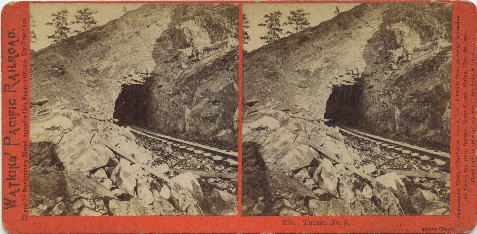 C.P.R.R Hart/Watkins series # 218 Tunnel 3 above Cisco 1860\'s