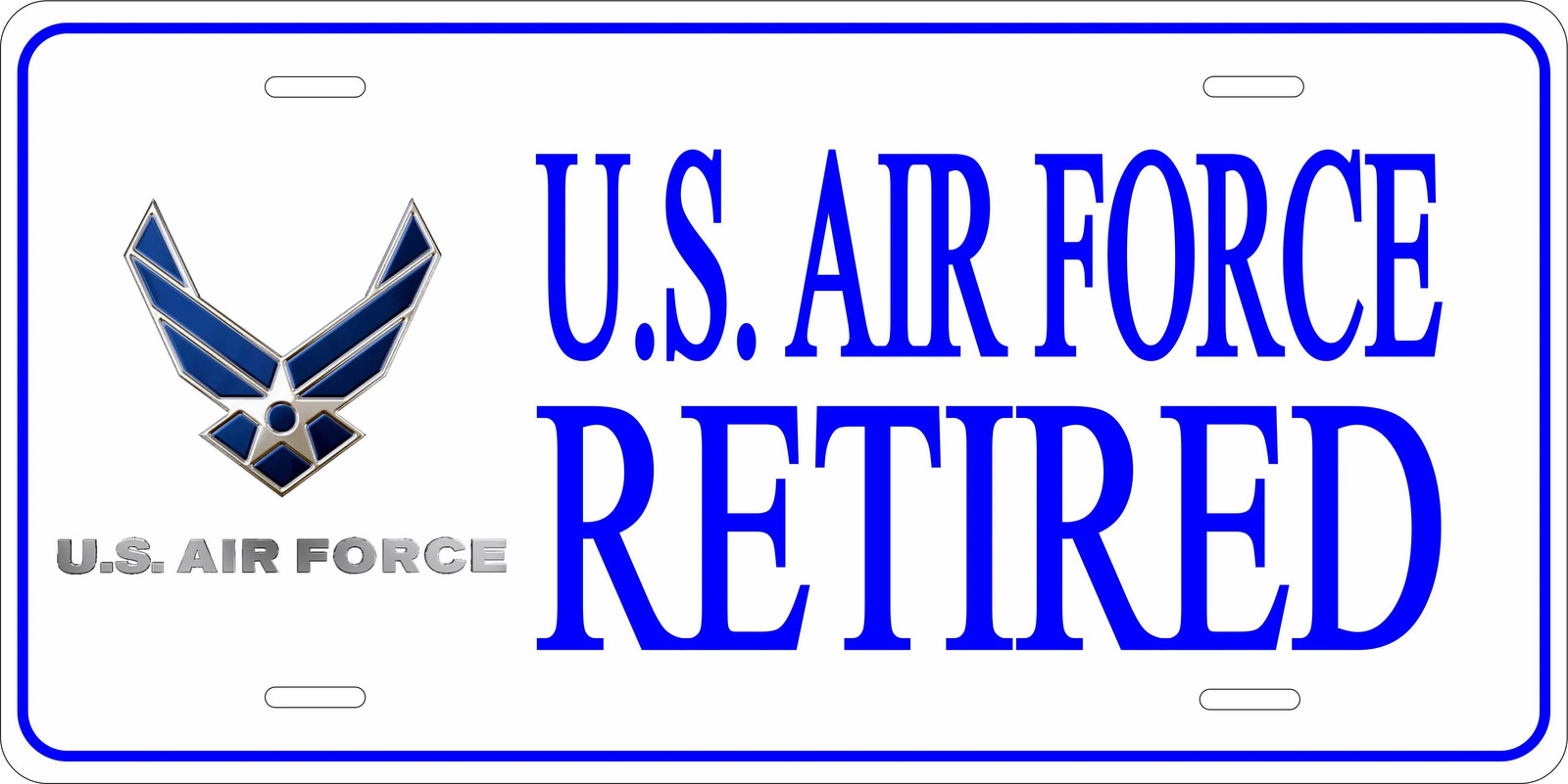US Air Force Retired Military Novelty License Plate Custom Auto Bike Motorcycle