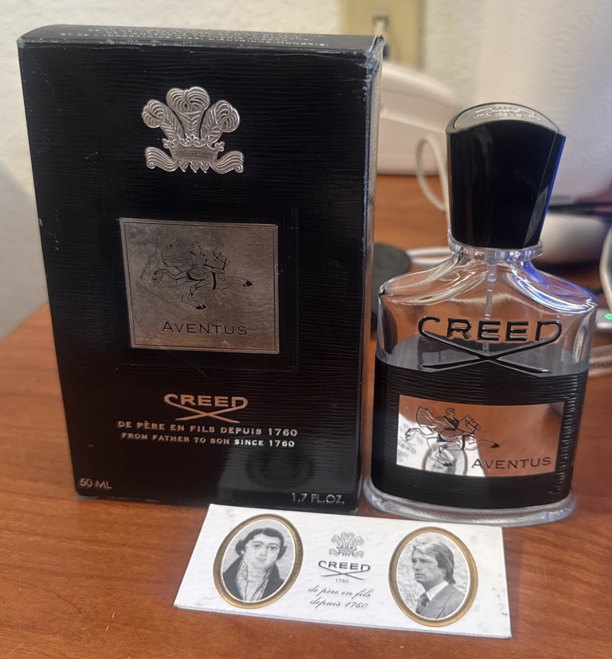 Creed Aventus 50ml 1.7oz EMPTY Bottle W Box Papers