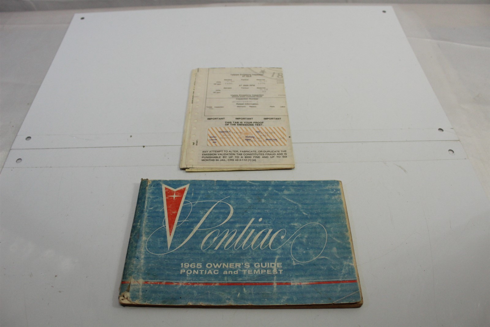Vintage 1965 Pontiac Owners Manual Tempest Includes 1989 Vehicle Inspection Vintage 1965 Pontiac Owners Manual Tempest Includes 1989 Vehicle Inspection