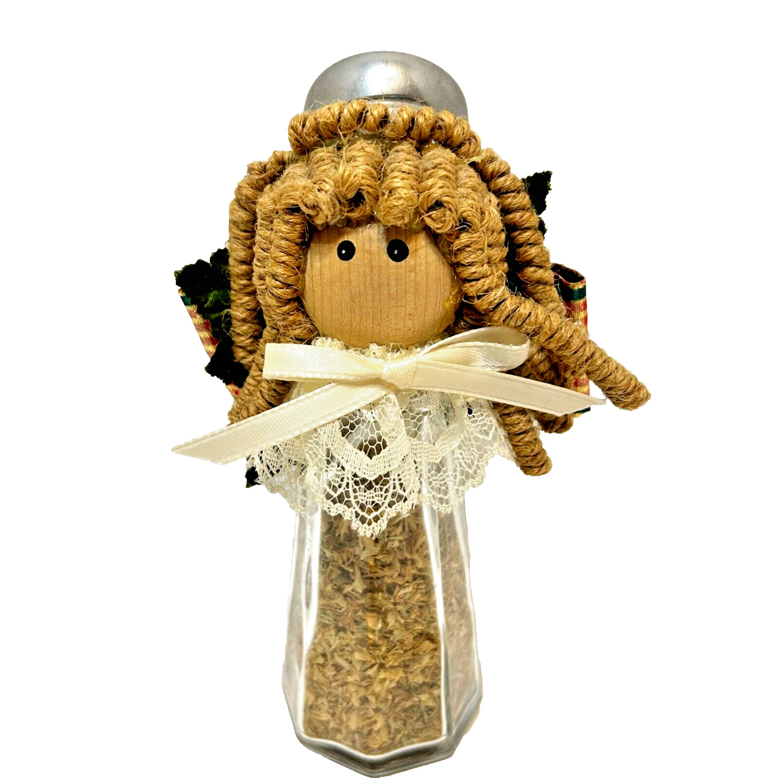 Vintage Rare Handmade Christmas Kitchen Shaker Angel 6 inches Tall Vintage Rare Handmade Christmas Kitchen Shaker Angel 6 inches Tall