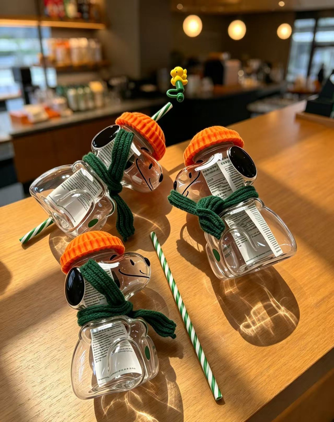 3PCS-2026 Starbucks x Peanuts Snoopy 100% Authentic Glass Cup New Halloween Gift 3PCS-2026 Starbucks x Peanuts Snoopy 100% Authentic Glass Cup New Halloween Gift