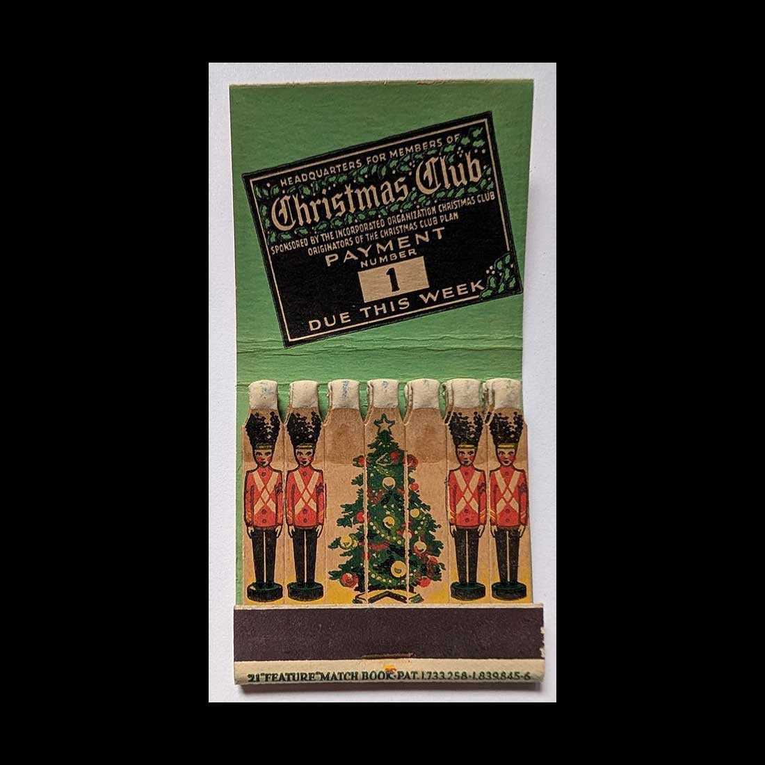 Feature Matchbook Full Book Hamburg Savings and Trust Co.  Hamburg, PA Christmas