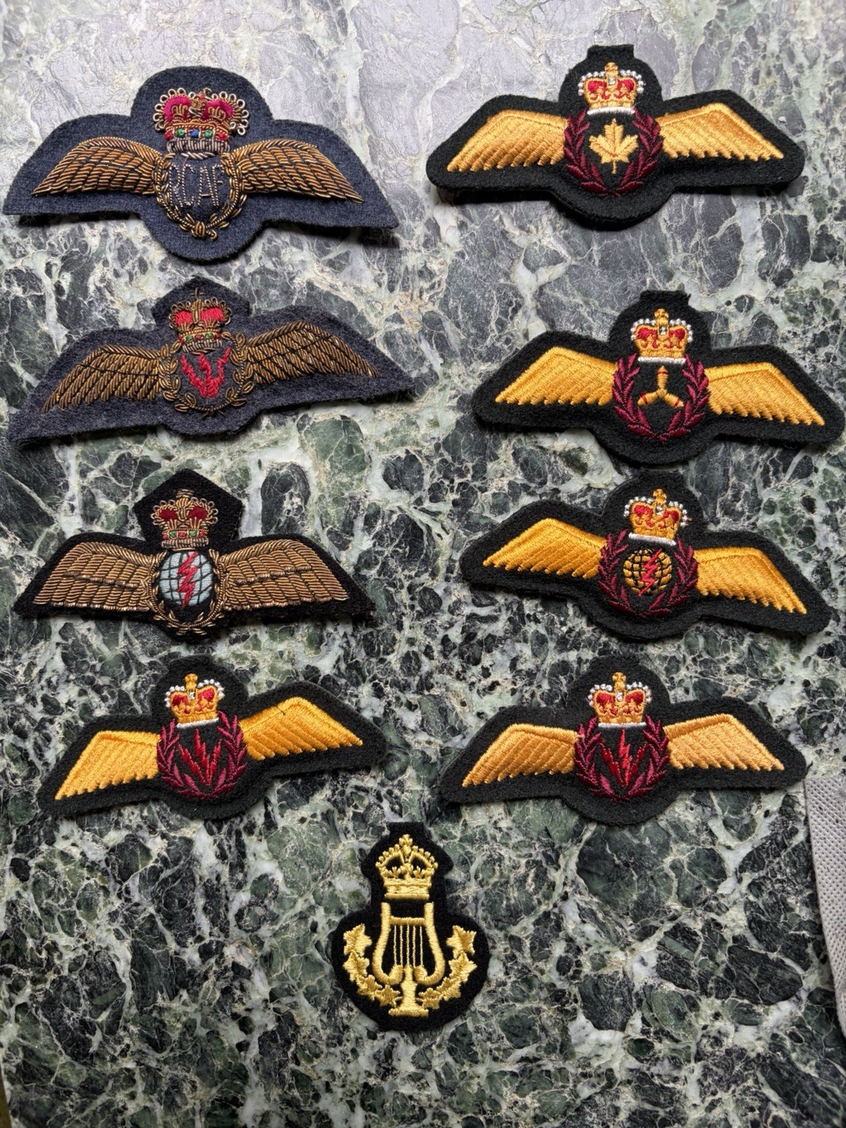 WWII - Vietnam RCAF Royal Canadian Air Force Wings Pilot Bullion Airborne Patch WWII - Vietnam RCAF Royal Canadian Air Force Wings Pilot Bullion Airborne Patch