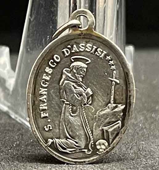 Italy Valperga 1890´ old St Francis of Assisi Sacro Monte di Belmonte - silver Italy Valperga 1890´ old St Francis of Assisi Sacro Monte di Belmonte - silver