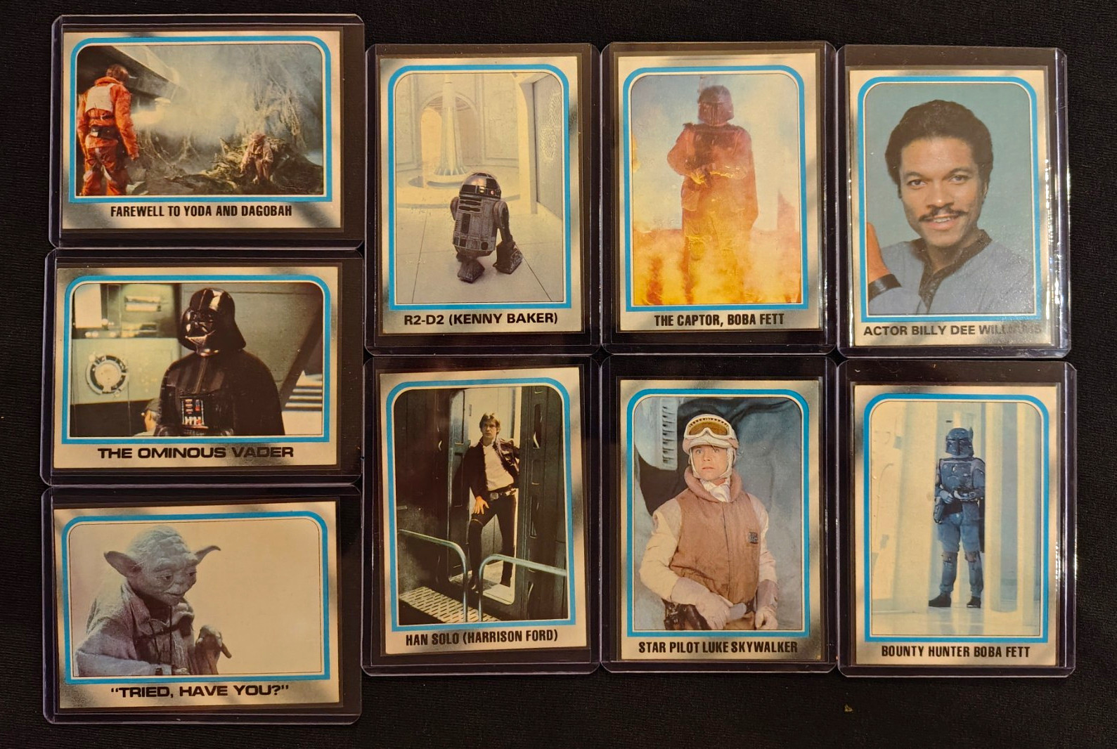 1980 Topps Empire Strikes Back Series 2 Vintage Card Lot (9) Vader Fett Yoda 1980 Topps Empire Strikes Back Series 2 Vintage Card Lot (9) Vader Fett Yoda