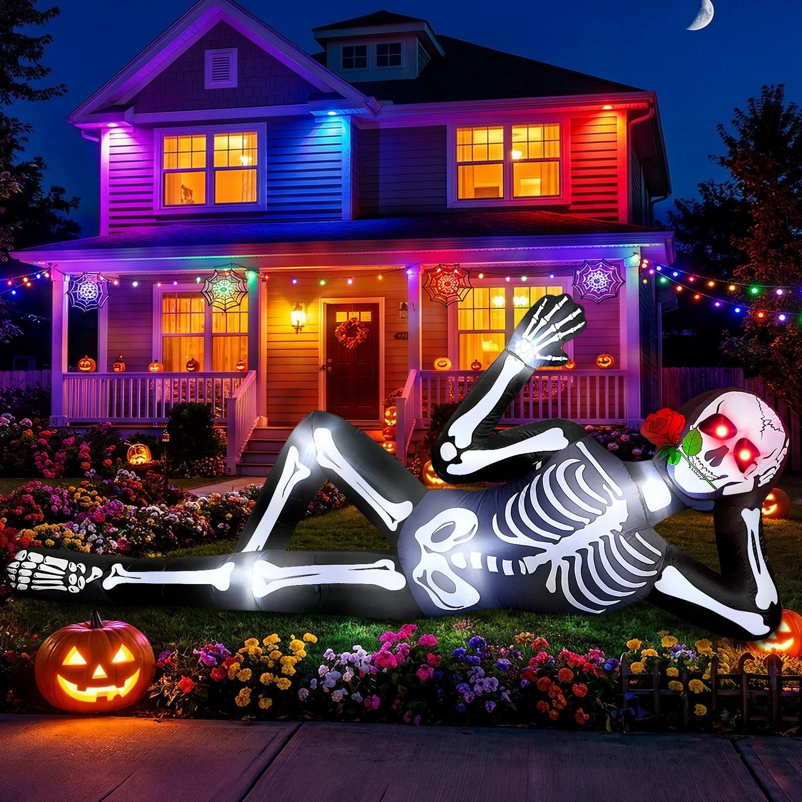 10FT Halloween Inflatables Skeleton Outdoor Decorations, Giant 10FT Skeleton 10FT Halloween Inflatables Skeleton Outdoor Decorations, Giant 10FT Skeleton