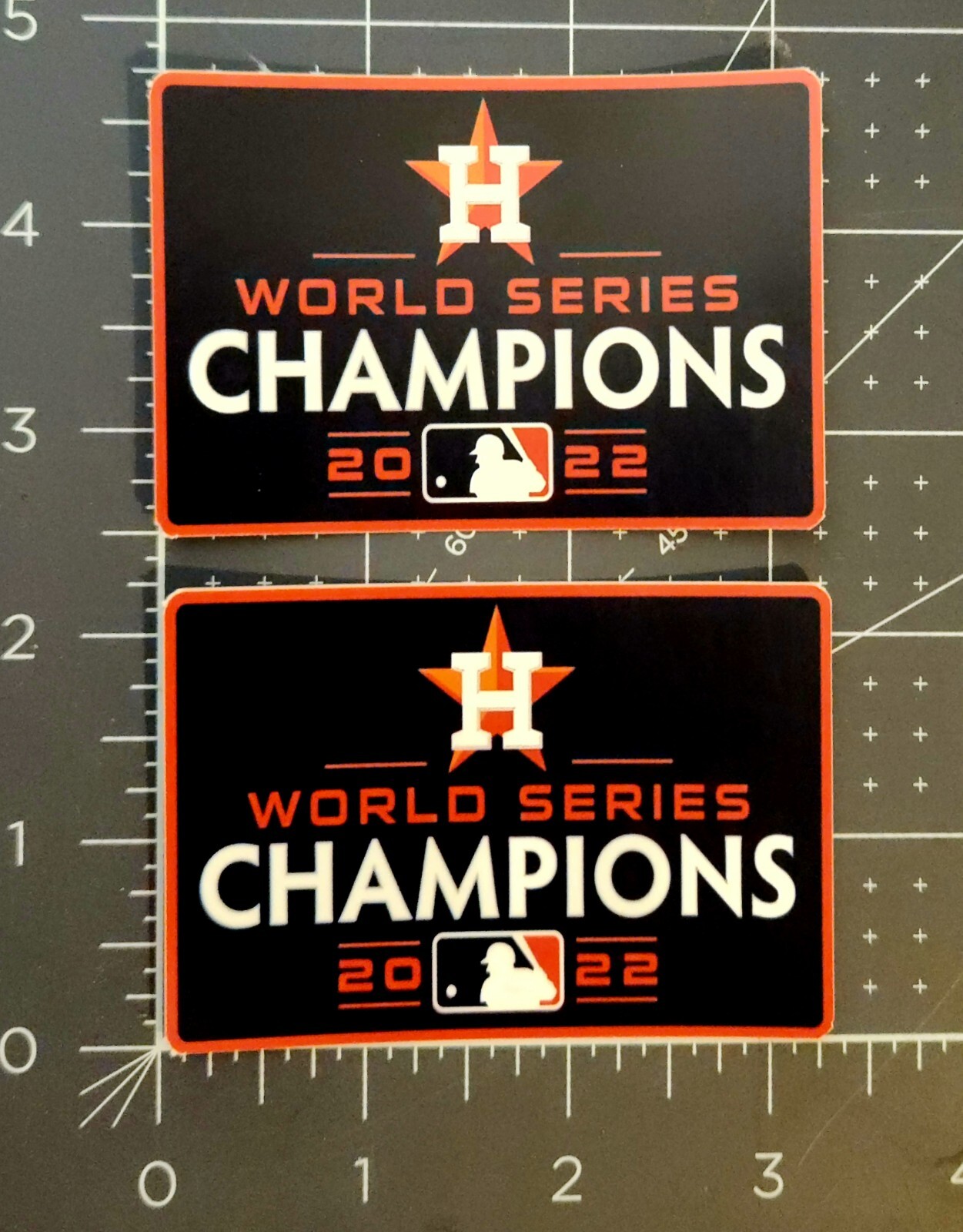 ** 2 - PACK ** Houston Astros World Series Champions 2022 Vinyl Sticker Square ** 2 - PACK ** Houston Astros World Series Champions 2022 Vinyl Sticker Square