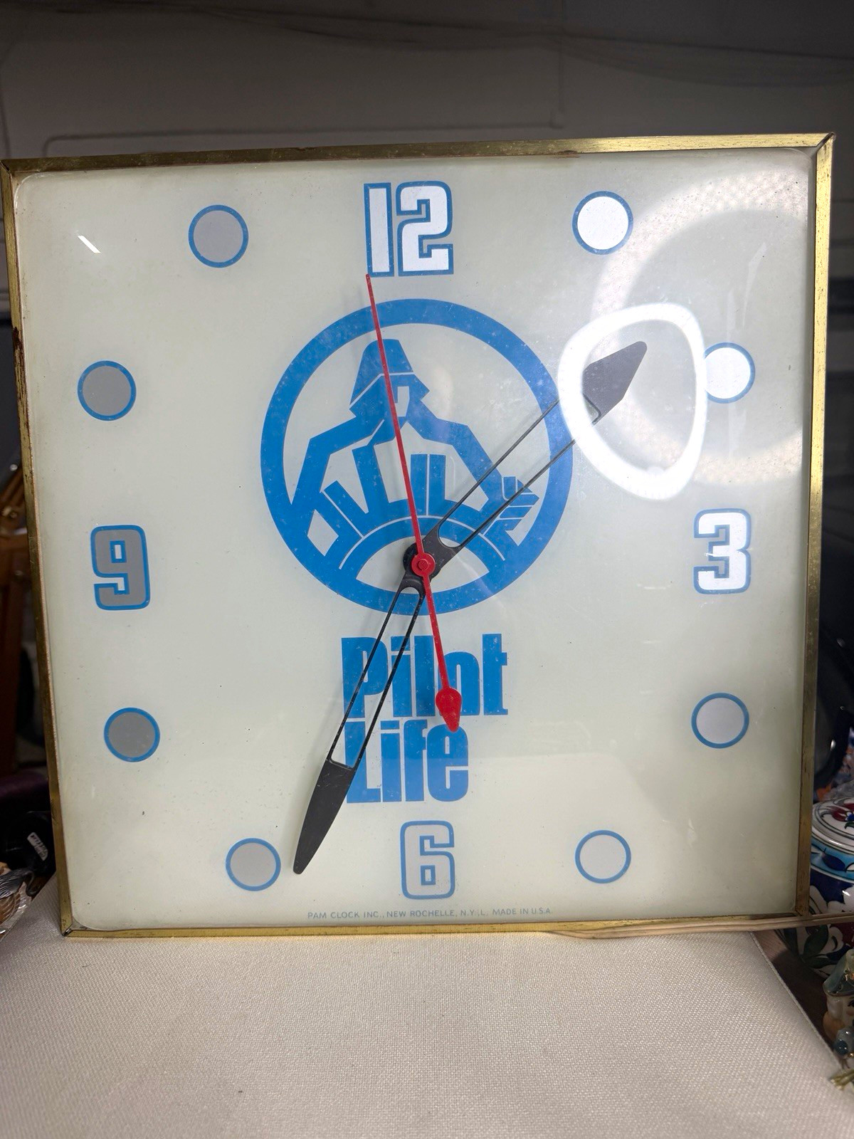 Vintage PAM Clock Co. “Plant Life” Lighted Advertising Wall Clock Working USA Vintage PAM Clock Co. “Plant Life” Lighted Advertising Wall Clock Working USA