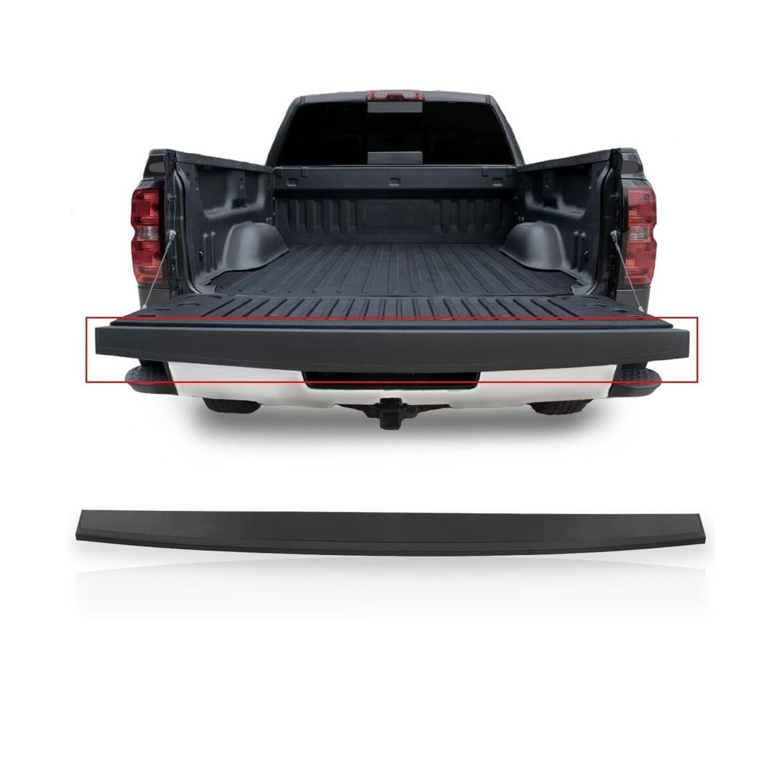 Tailgate Molding Cap Top Protector Trim Compatible with 2014-2018 Chevrolet S... Tailgate Molding Cap Top Protector Trim Compatible with 2014-2018 Chevrolet S...
