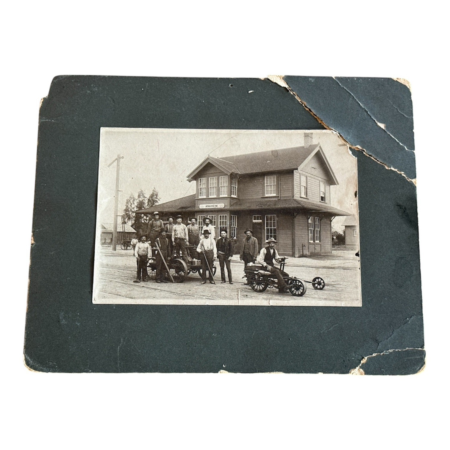 WOW c1910 Train Depot Railroad Station ANAHEIM California CA Orange County Photo WOW c1910 Train Depot Railroad Station ANAHEIM California CA Orange County Photo