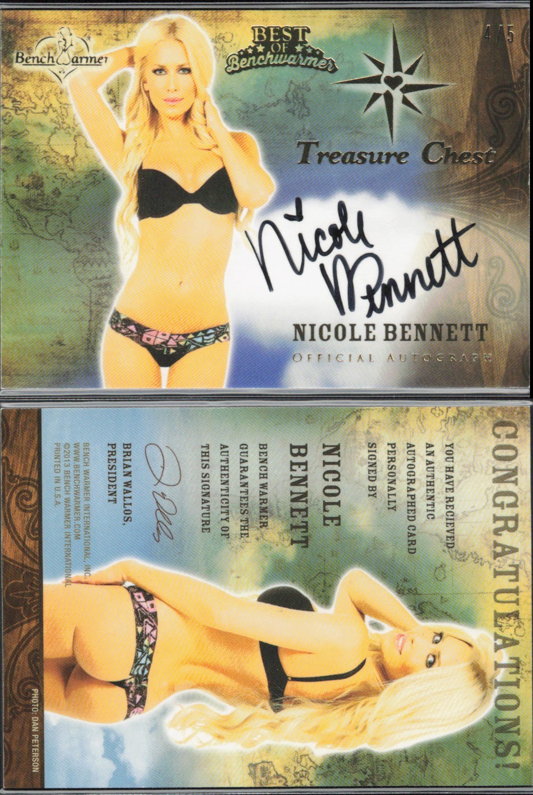 2013 Bench Warmer Best Of Treasure Chest Buyback Auto Nicole Bennett 4/5