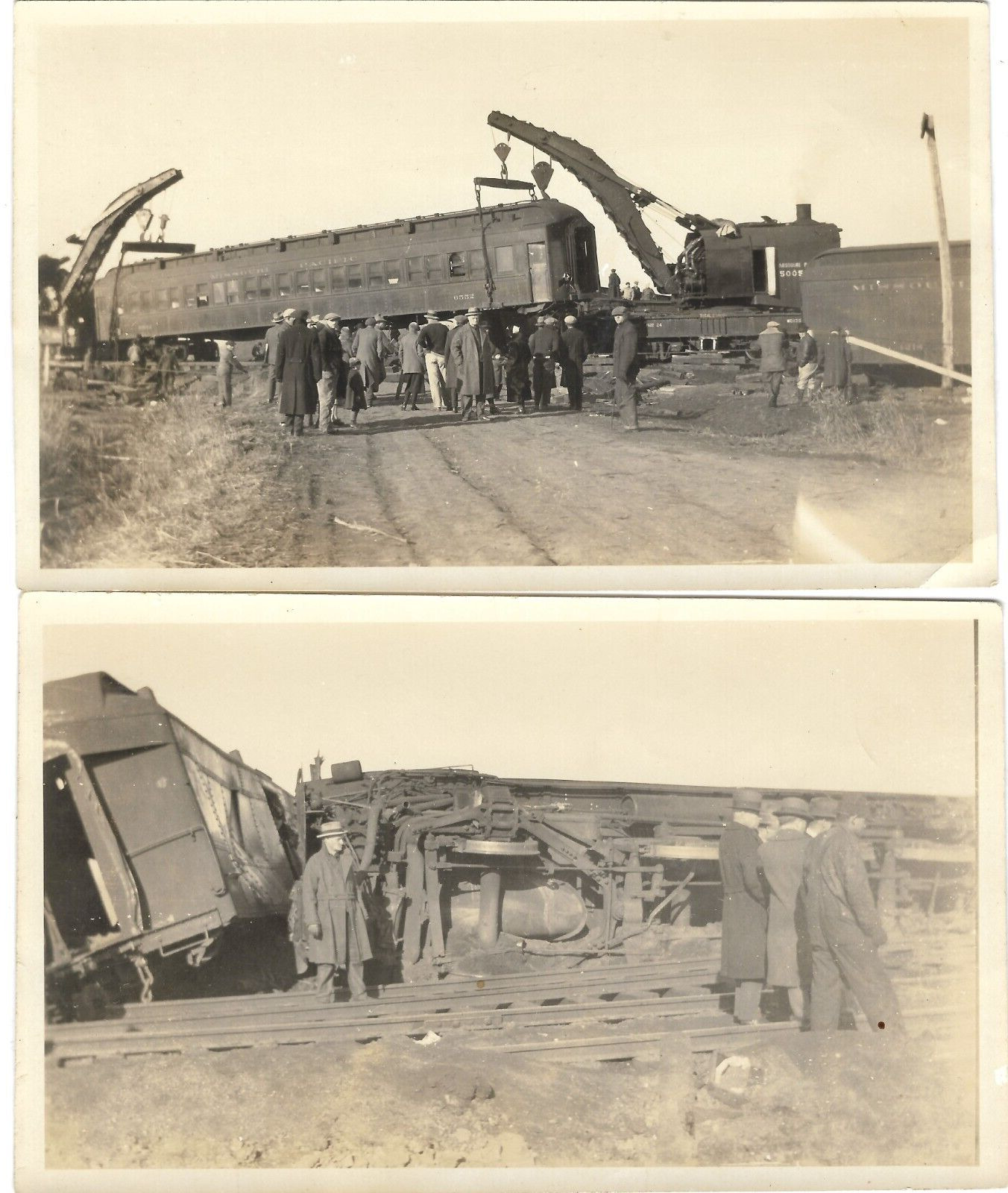 Old Photographs of Train Derail Circa 1930