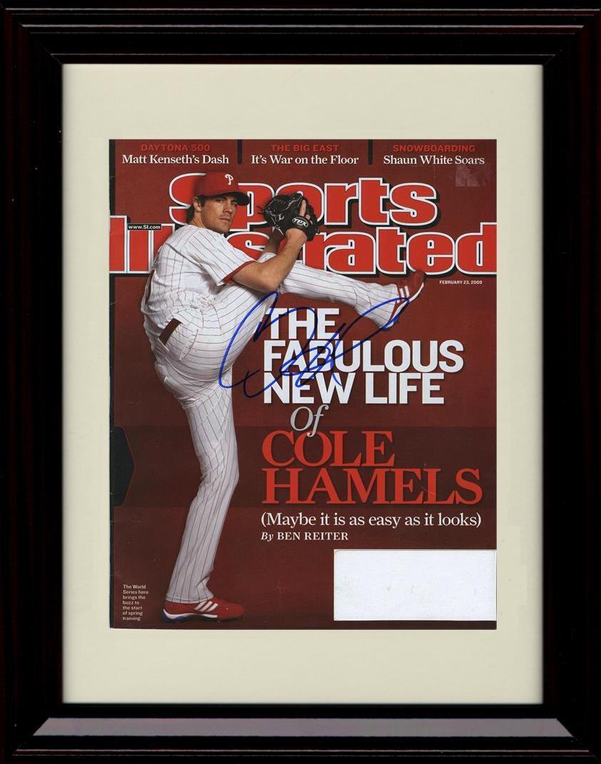 Gallery Framed Cole Hamels - Sports Illustrated Signed - Philadelphia Phillies