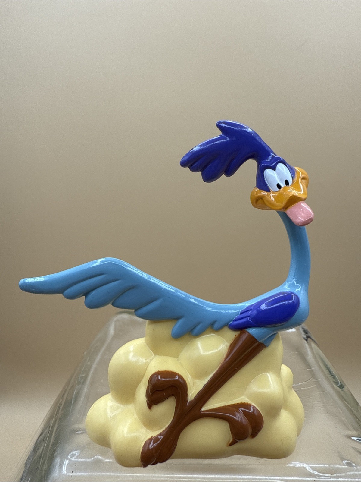 ROAD RUNNER wb PVC '94 TYCO Figure Rock Resting Vintage Toons Warner Brothers ROAD RUNNER wb PVC '94 TYCO Figure Rock Resting Vintage Toons Warner Brothers