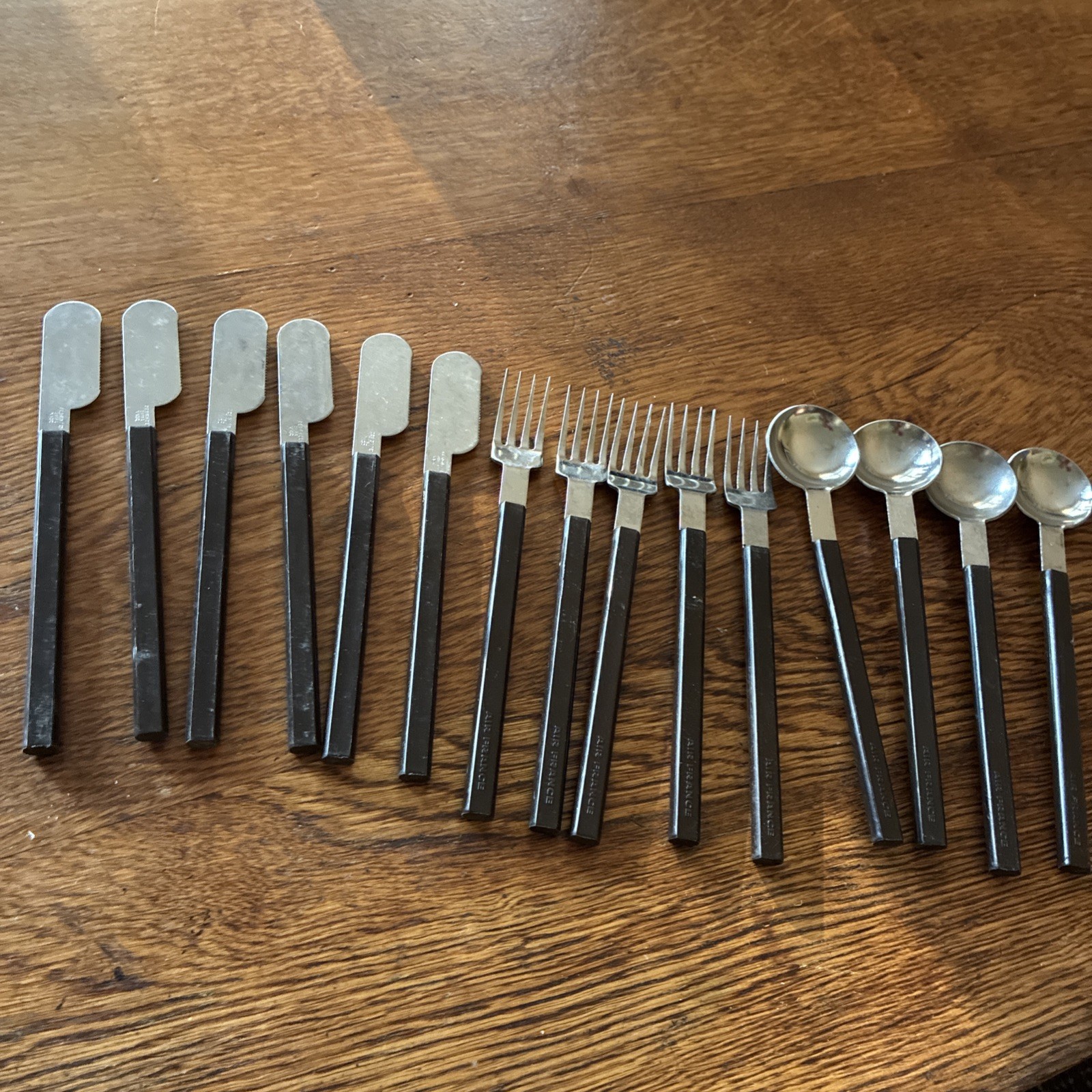 Vtg MCM Raymond Loewy AIR FRANCE Concorde Cutlery Forks Spoons Knives Set of 15 Vtg MCM Raymond Loewy AIR FRANCE Concorde Cutlery Forks Spoons Knives Set of 15