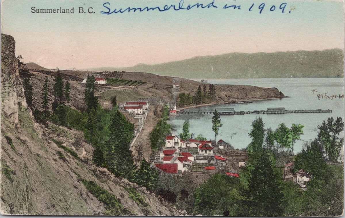 Summerland BC British Columbia c1909 Summerland Drug Co Postcard H61