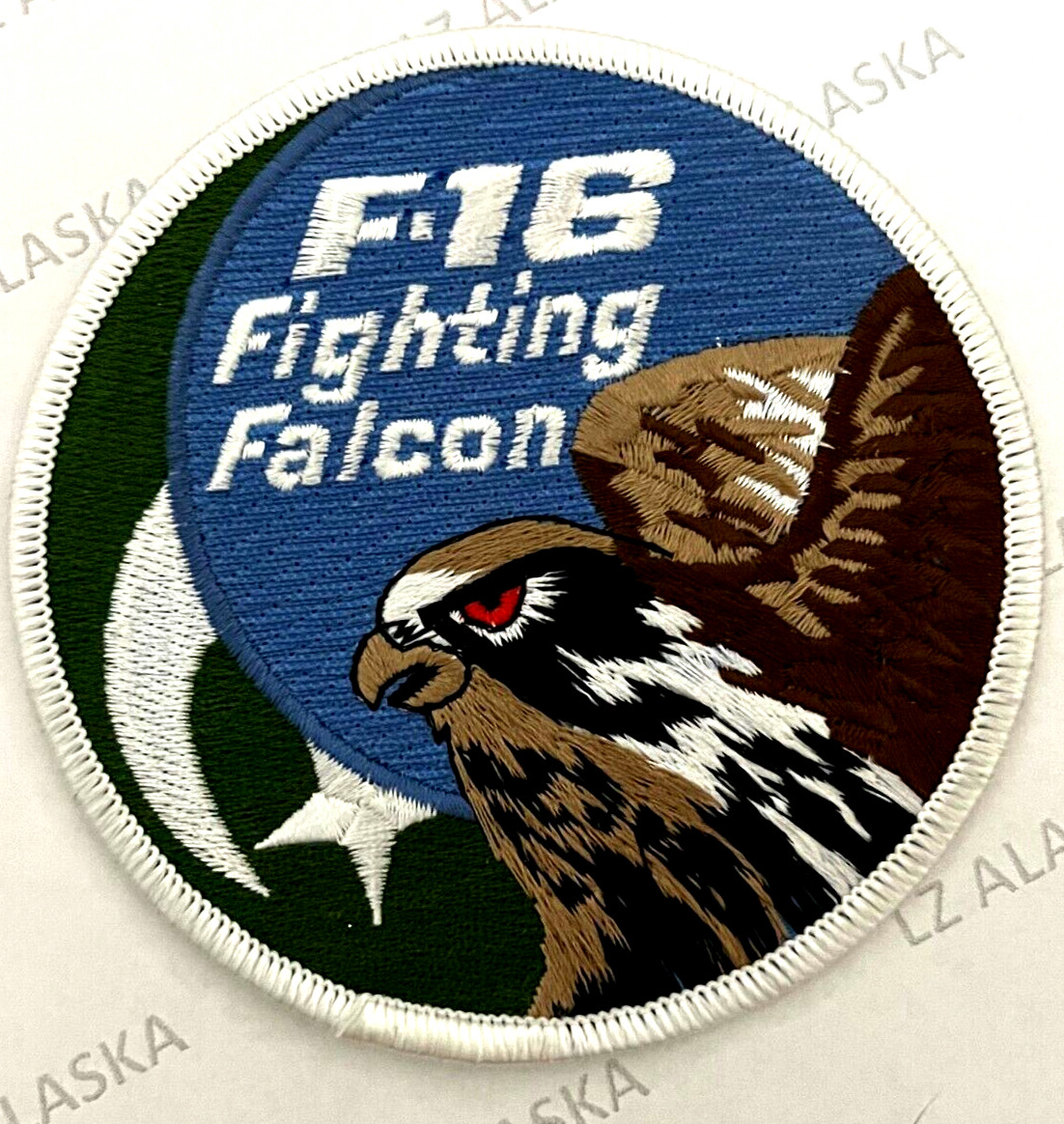 PAKISTAN AIR FORCE F-16 FIGHTING FALCON FLAG SWIRL PATCH FN3 PAKISTAN AIR FORCE F-16 FIGHTING FALCON FLAG SWIRL PATCH FN3