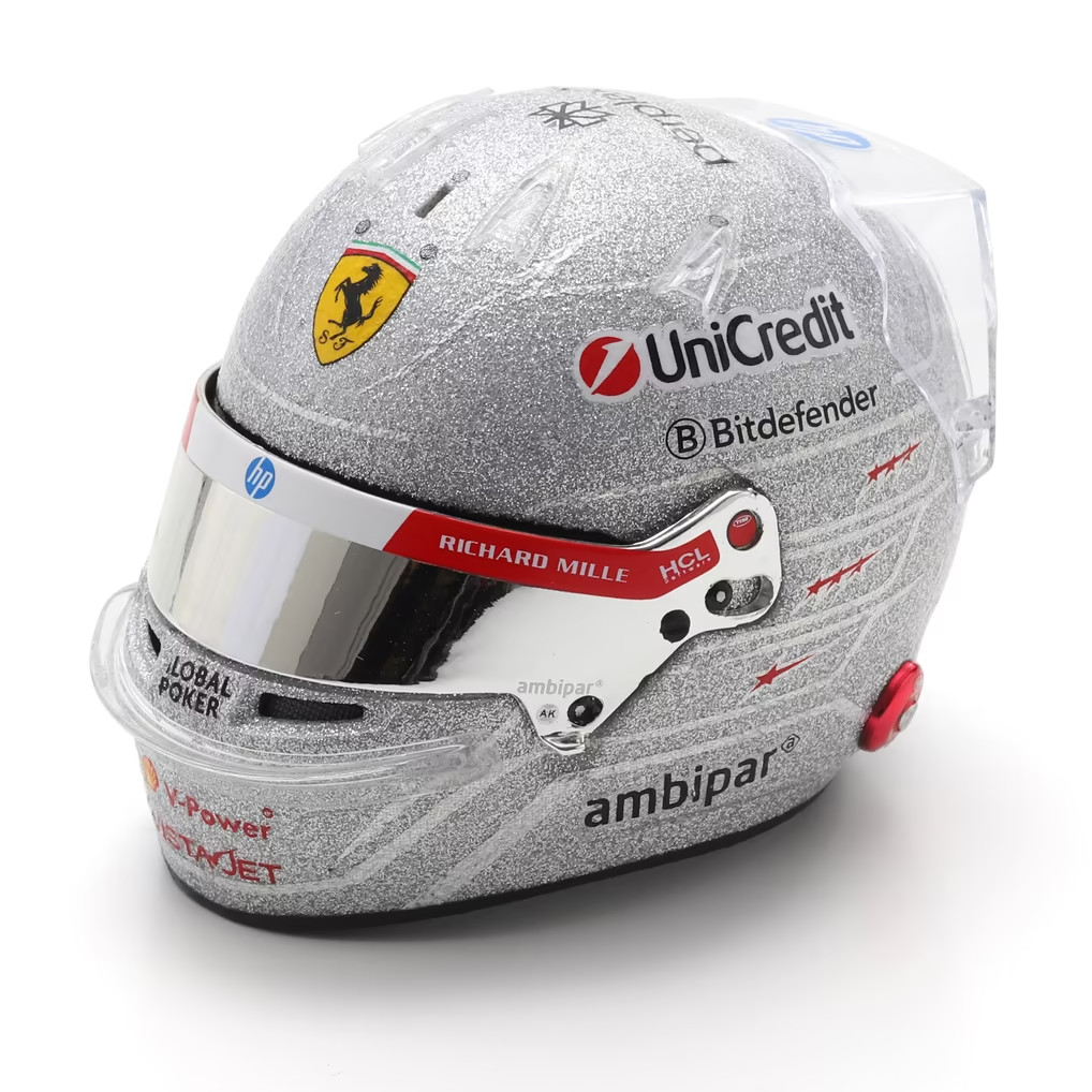 Spark Models Lewis Hamilton Scuderia Ferrari Las Vegas GP 2025 Scale Mini Helmet Spark Models Lewis Hamilton Scuderia Ferrari Las Vegas GP 2025 Scale Mini Helmet