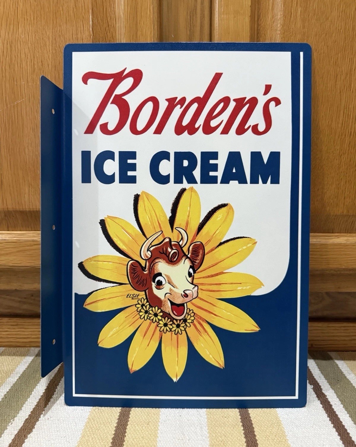 Bordens Ice Cream Flange Sign Elsie Cow Farm Vintage Style Wall Decor Bordens Ice Cream Flange Sign Elsie Cow Farm Vintage Style Wall Decor