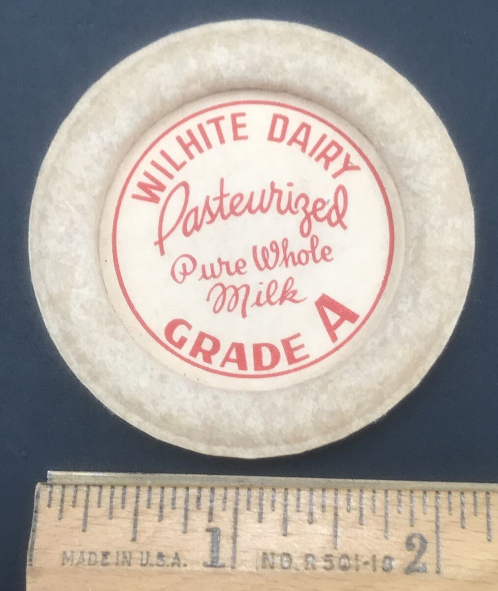 Vintage Wilhite Dairy Milk Bottle Cap Lid Maverick 2 1/8