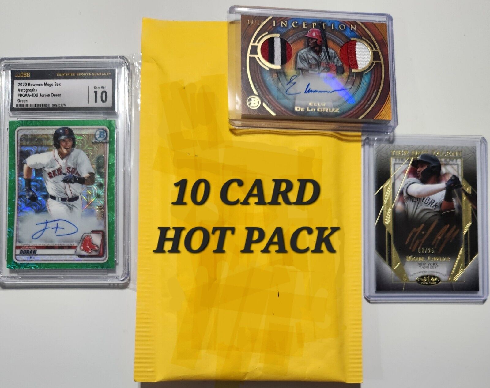 🔥 10 Card MLB Baseball HOT Packs Guaranteed AUTO, + Relic, #d, RC ⚾️  READ