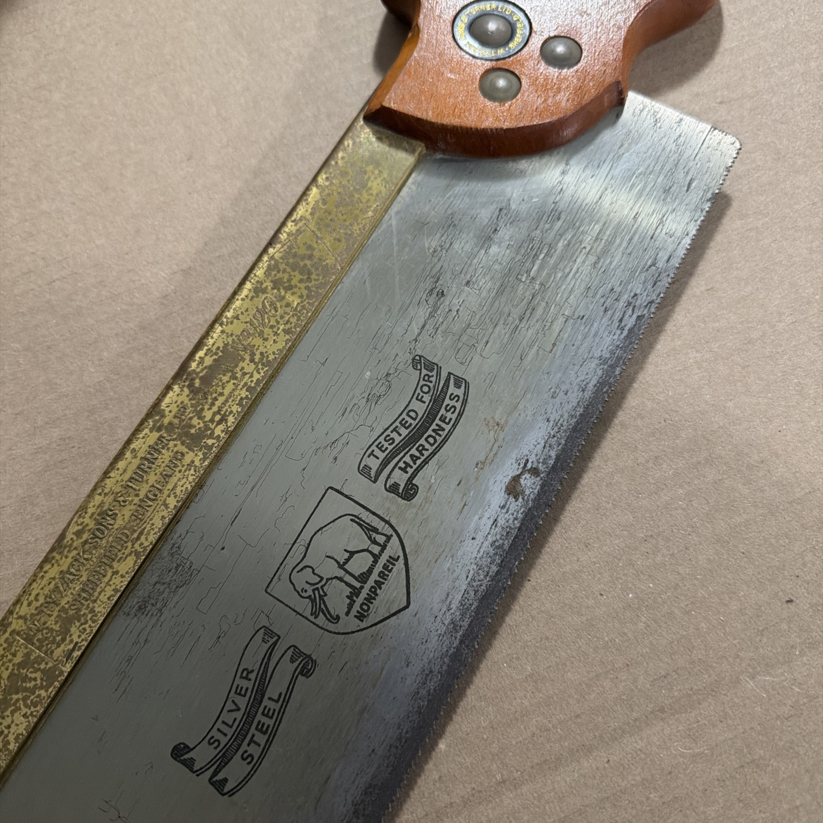 W. Tyzack Sons & Turner Ltd. No. 120 Nonpareil Brass Back Tenon Saw W. Tyzack Sons & Turner Ltd. No. 120 Nonpareil Brass Back Tenon Saw