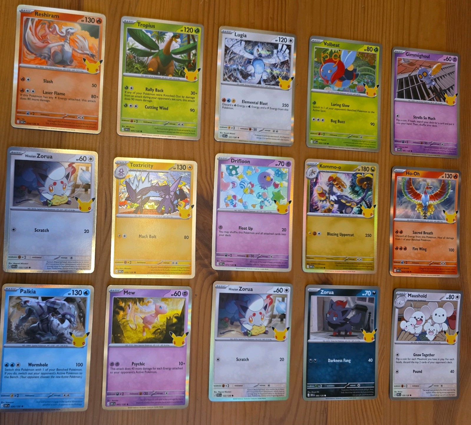 Pokémon 30th Anniversary 15 Card Bundle Lot#8 English Holo Mew Ho-oh Lugia Pokémon 30th Anniversary 15 Card Bundle Lot#8 English Holo Mew Ho-oh Lugia