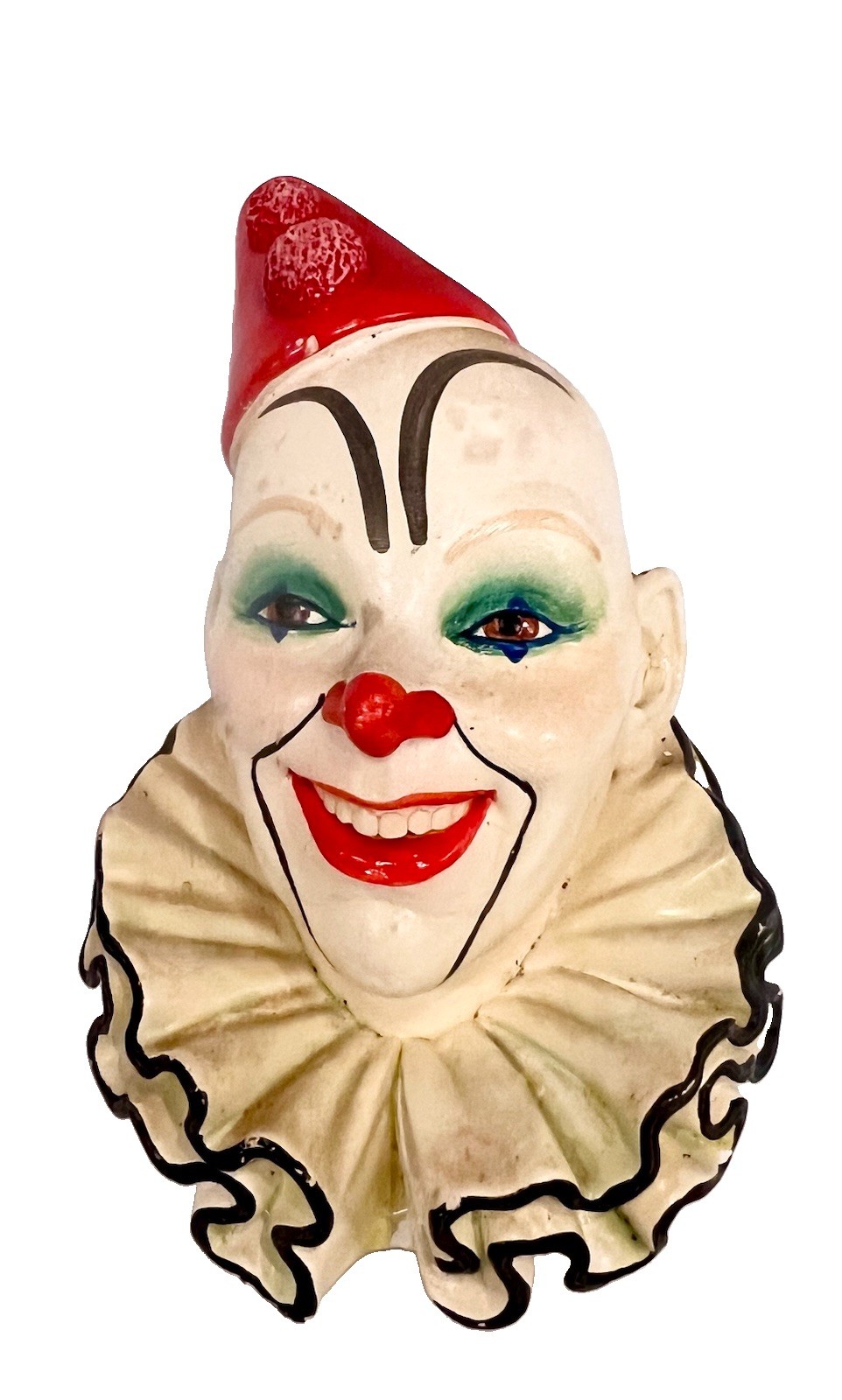 Clown Face Plaque Sculpture Legend Products Bossons Chalkware F. Wright Clown #5 Clown Face Plaque Sculpture Legend Products Bossons Chalkware F. Wright Clown #5
