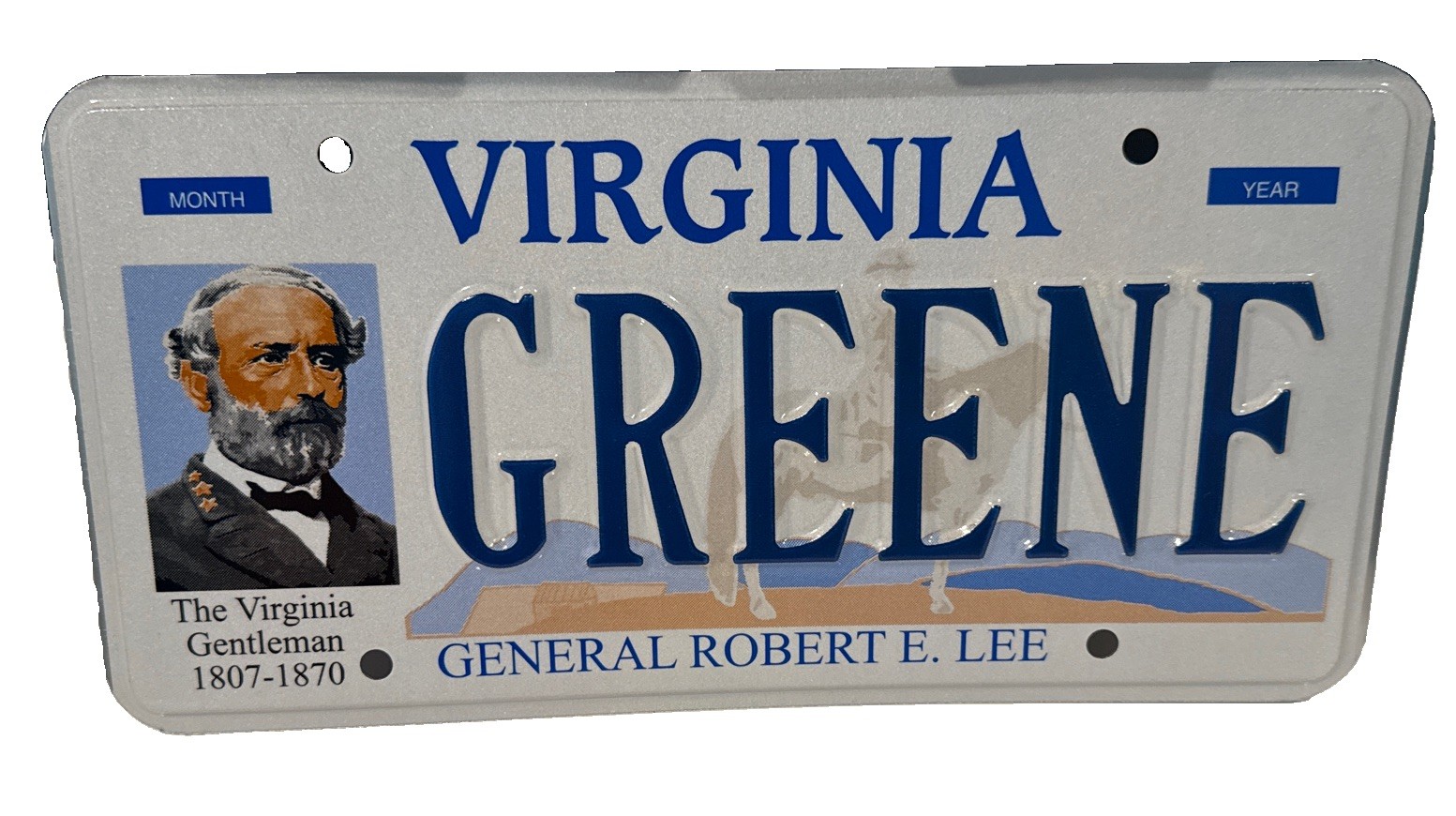 Exp Va Vanity Personalized License Plate GREENE Virginia CSA Confederate RE LEE