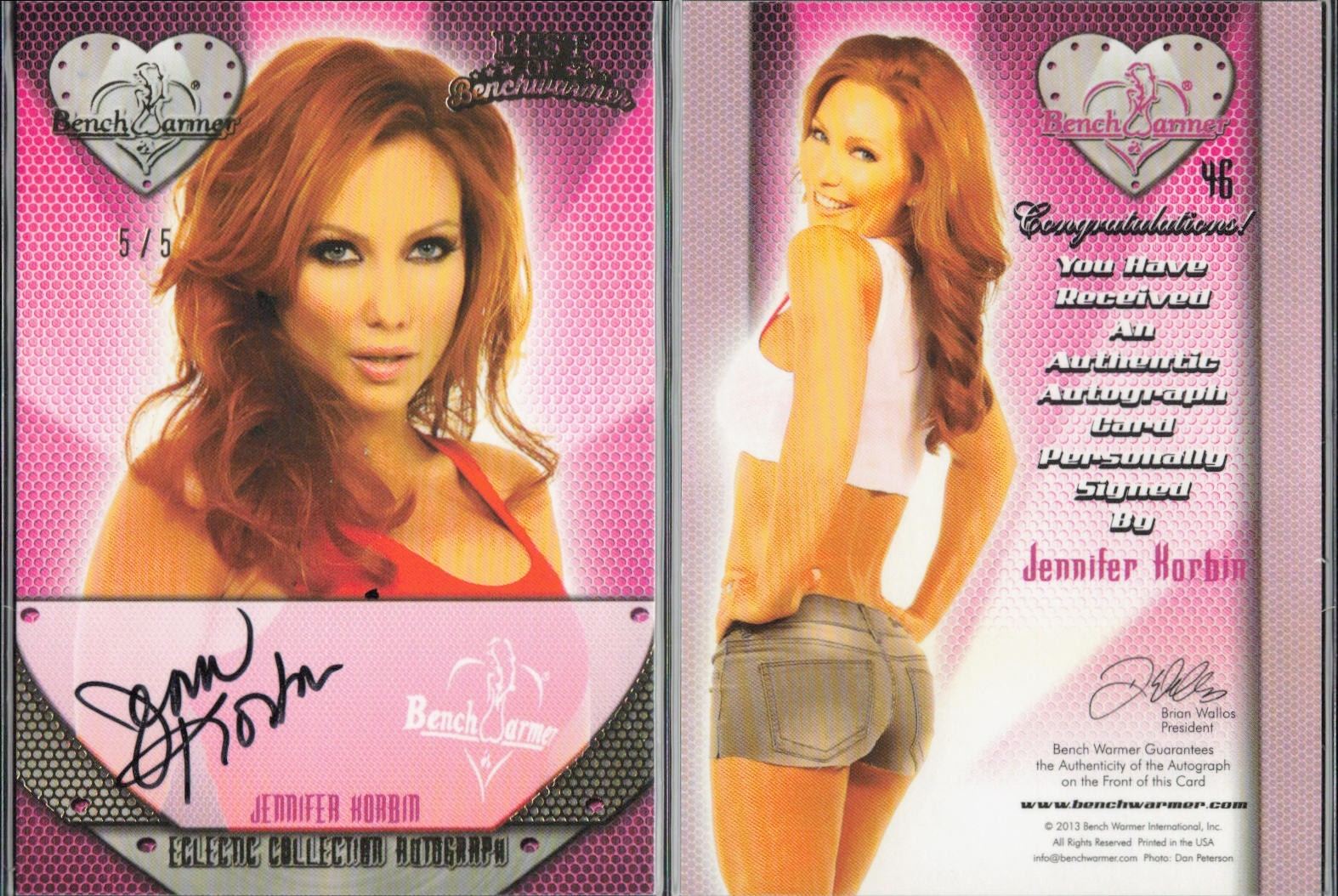 2013 Bench Warmer Best Of Eclectic Buyback Auto #46 Jennifer Korbin 5/5