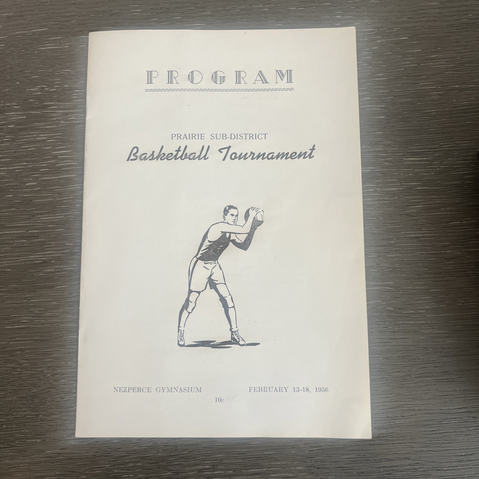 1956 Idaho Prairie District High School Basketball Tournament Program Nezperce