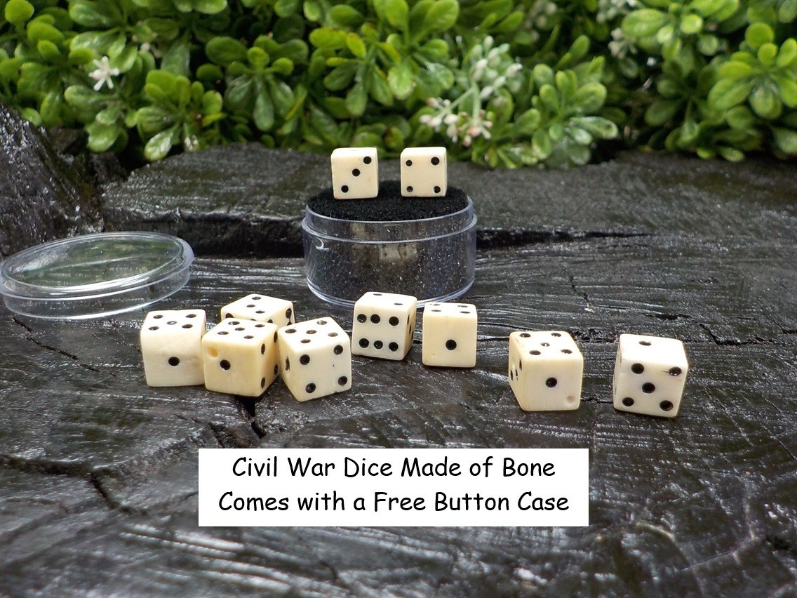 Old Rare Vintage Antique Civil War Relic Bone Dice Set Extremely Rare Free Case Old Rare Vintage Antique Civil War Relic Bone Dice Set Extremely Rare Free Case