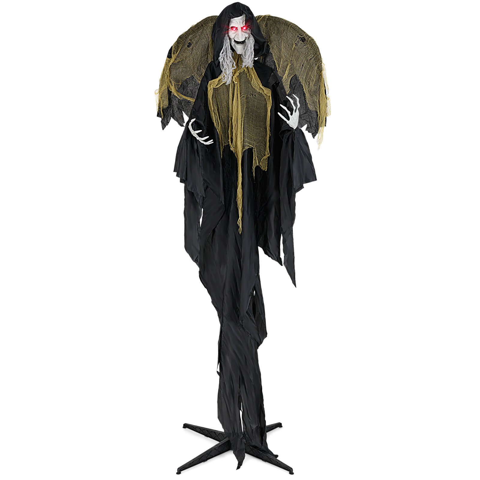 8.2FT Halloween Standing Witch Voice Activated Animatronic Ghost, Lighted Eyes 8.2FT Halloween Standing Witch Voice Activated Animatronic Ghost, Lighted Eyes