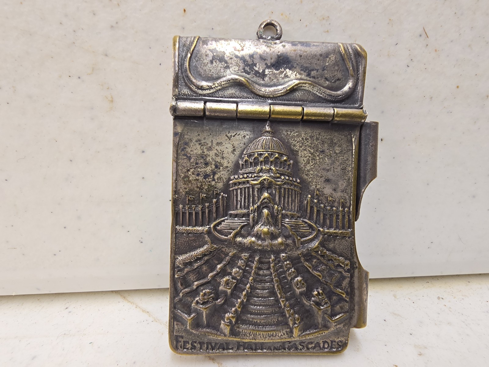Antique 1904 Worlds Fair St Louis Festival Hall Cascades Pocket Notepad Case Antique 1904 Worlds Fair St Louis Festival Hall Cascades Pocket Notepad Case