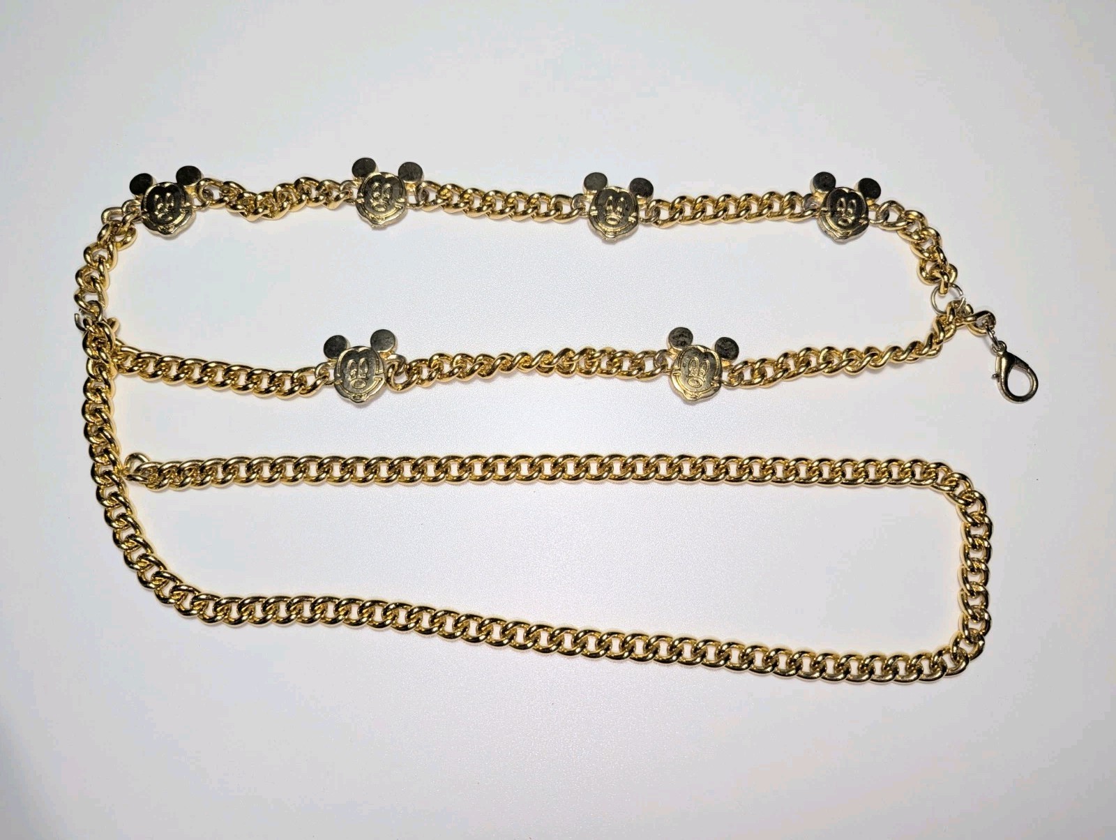 Vintage Glentex Mickey Mouse Gold Belt Made In New York Vintage Glentex Mickey Mouse Gold Belt Made In New York