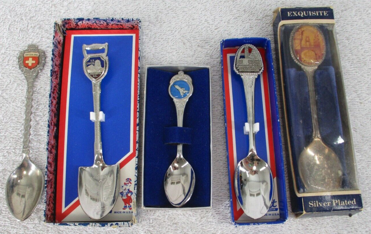 Travel Souvenir Collector Spoons States Places Countries Vintage Mixed Lot of 5 Travel Souvenir Collector Spoons States Places Countries Vintage Mixed Lot of 5