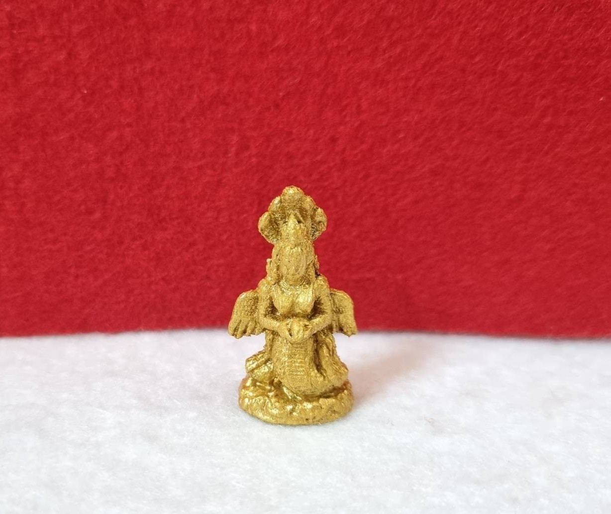 Manasa Devi Statue Hindu Goddess Snake Naga Gold Worship Pooja Fortune Lucky 1