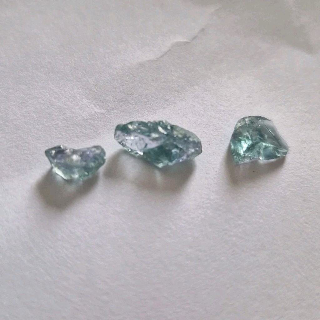 Rare Chromium Cornerupine 4ct/ 3 pc. No Treatment. Tanzania. #KR43 Rare Chromium Cornerupine 4ct/ 3 pc. No Treatment. Tanzania. #KR43