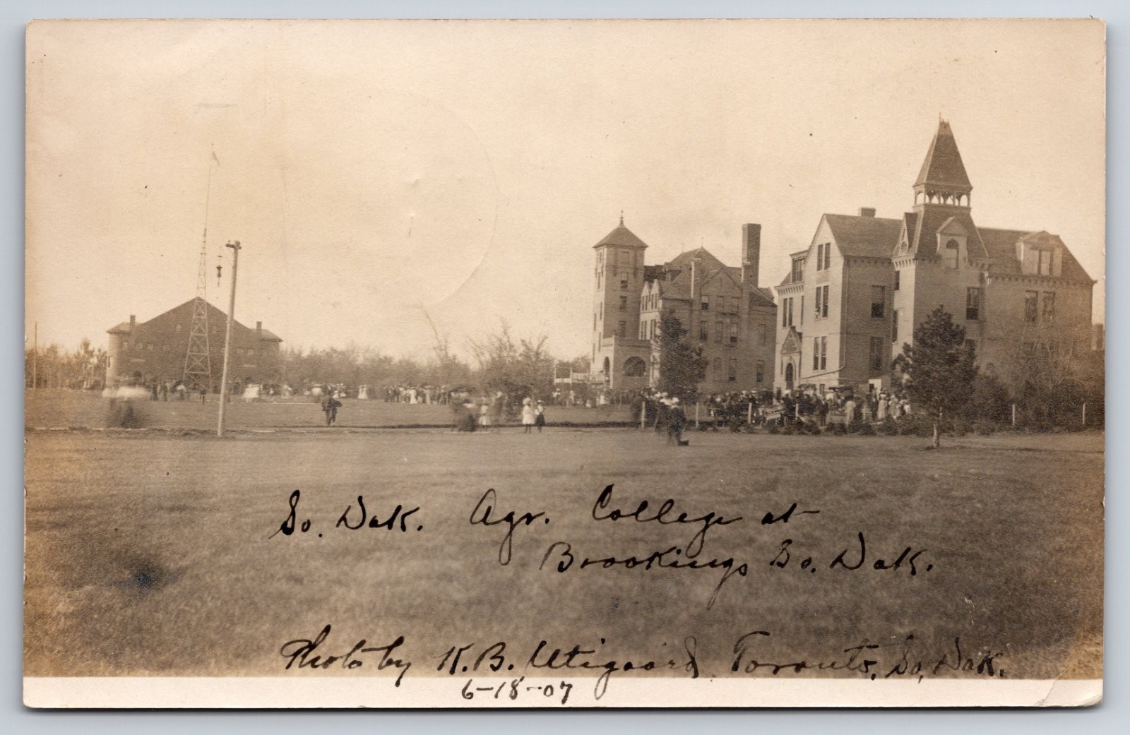 Brookings South Dakota Agricultural College Campus Students Real Photo RPPC Brookings South Dakota Agricultural College Campus Students Real Photo RPPC