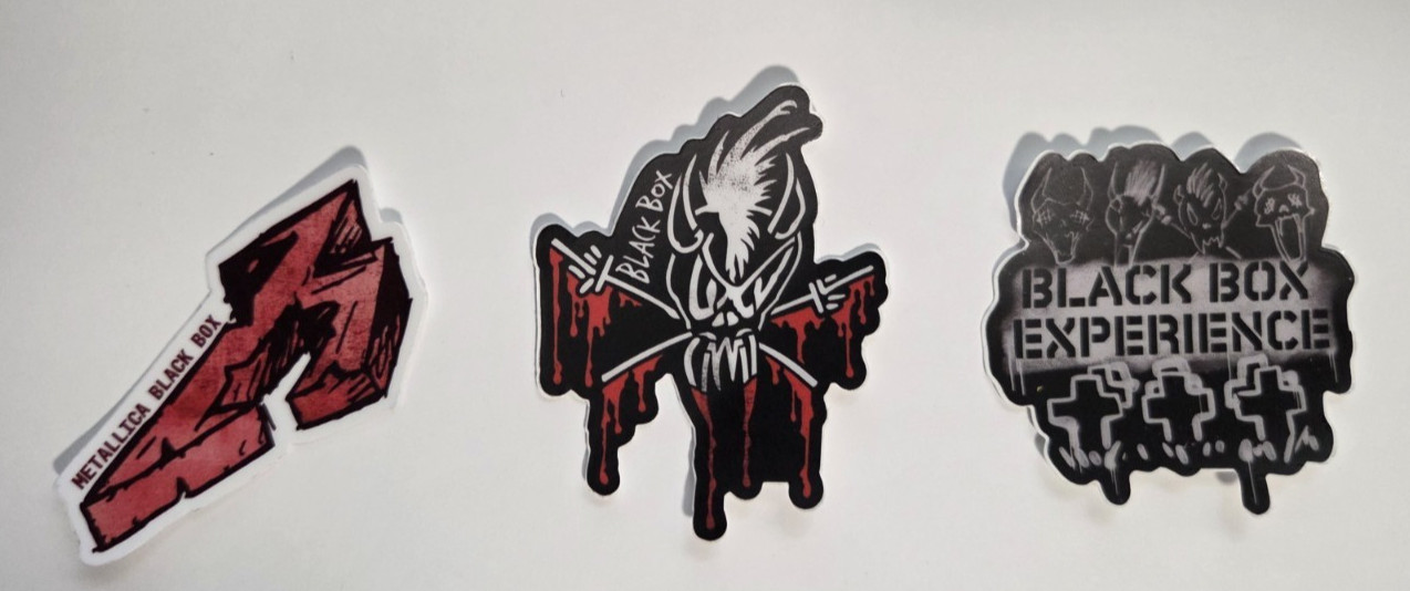 Metallica Las Vegas Sphere Black Box Experience 3 Sticker Set Metallica Las Vegas Sphere Black Box Experience 3 Sticker Set
