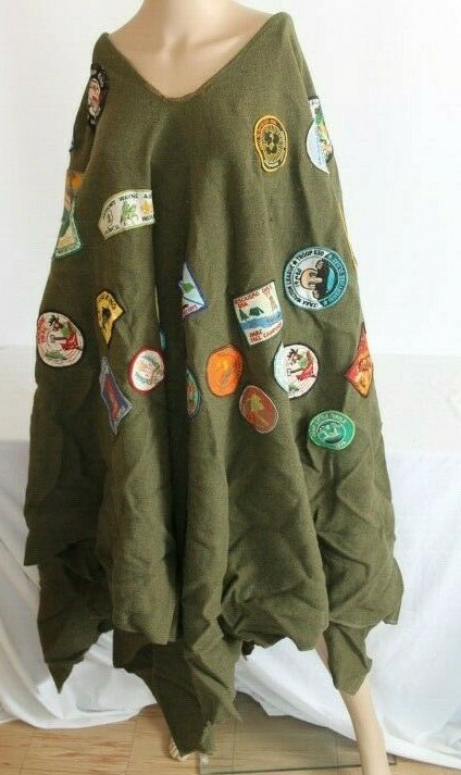 Vintage 1970s 1980s Boy Scout Poncho Wool 60 Patches Indiana Michigan Kentucky Vintage 1970s 1980s Boy Scout Poncho Wool 60 Patches Indiana Michigan Kentucky