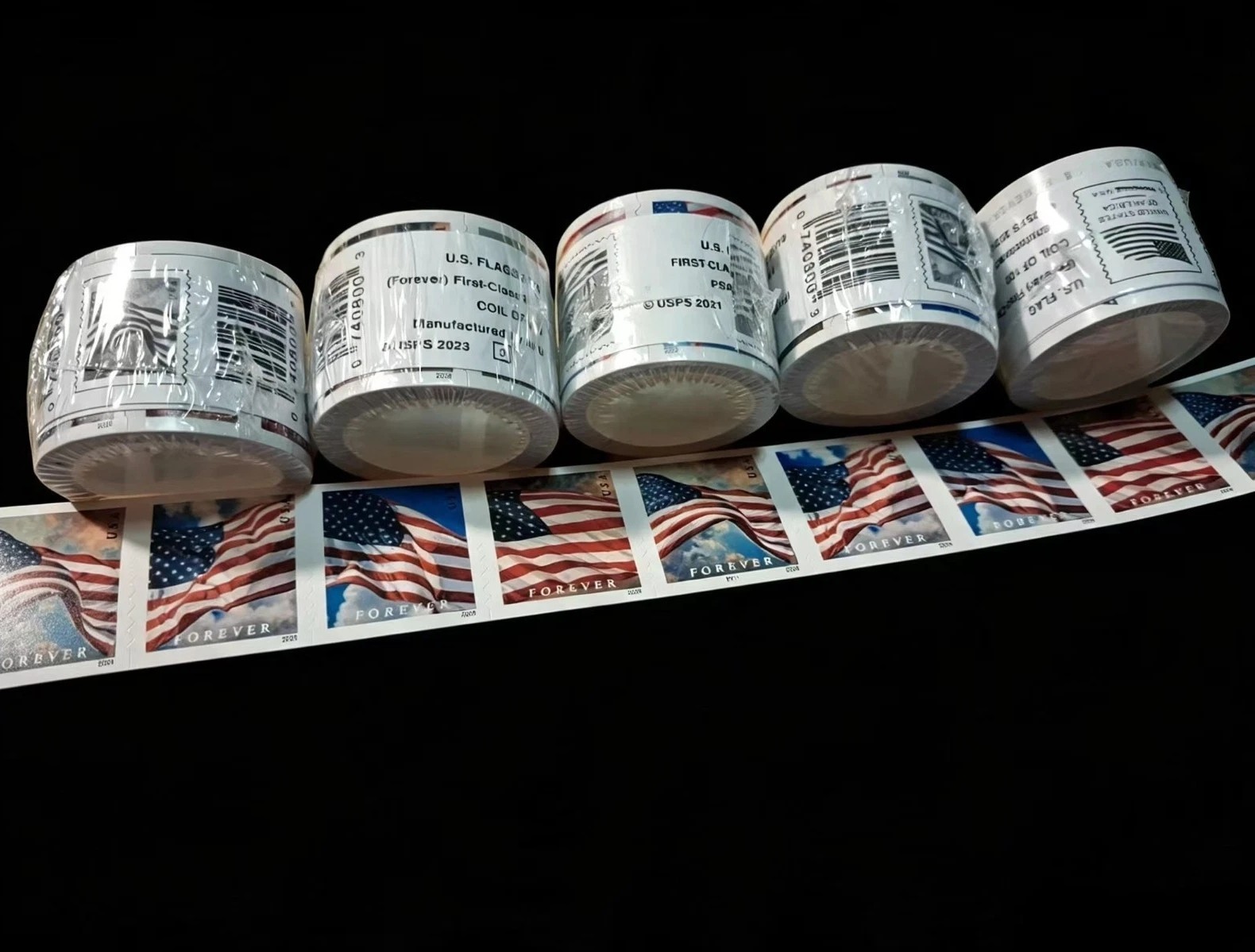 5 Roll Of 100 2024 U.S. Flag First Class US Postage Stamps 5 Roll Of 100 2024 U.S. Flag First Class US Postage Stamps