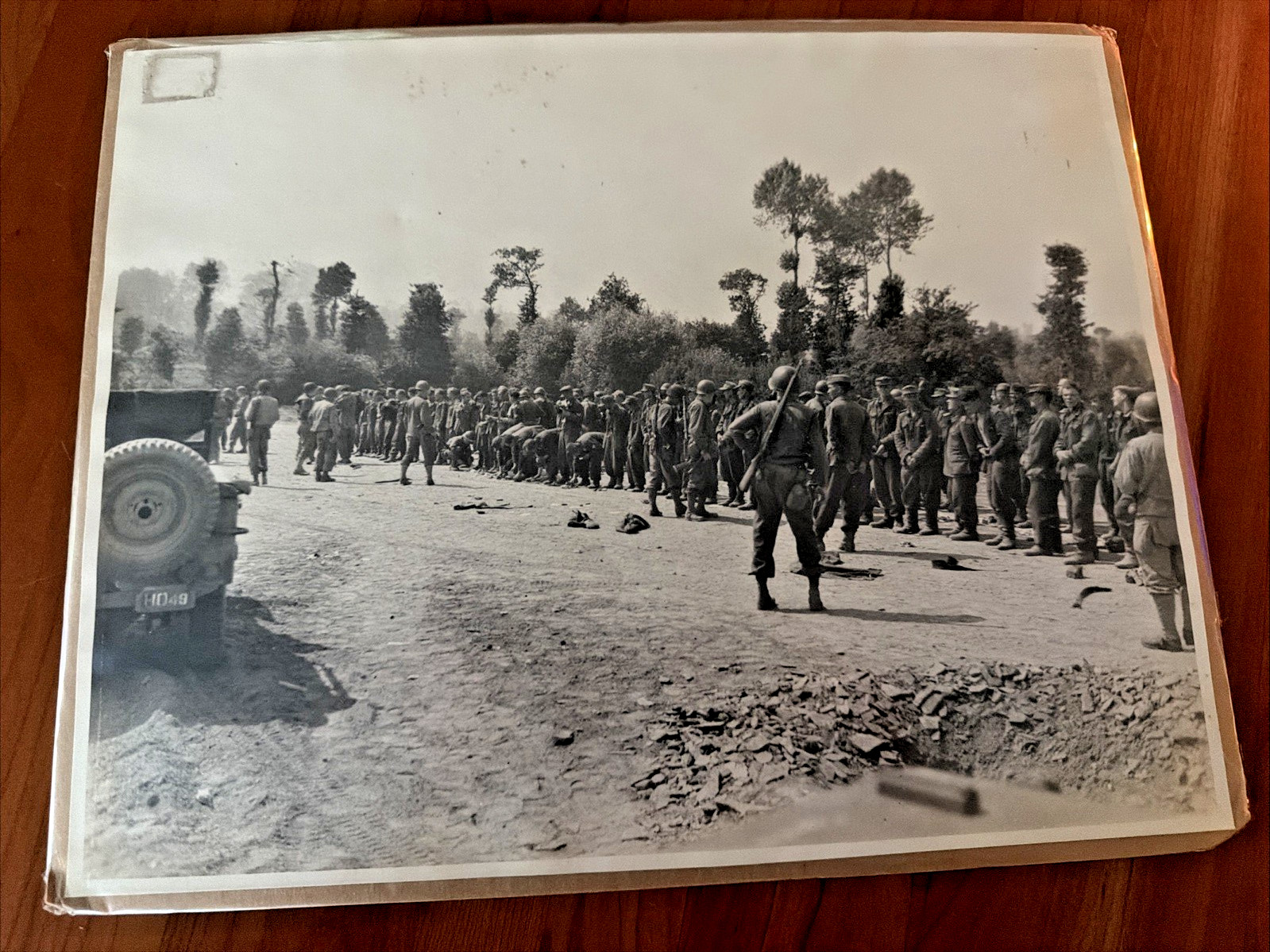 FREE SHIP Rare 1944 German POWs (?) Normandy US Liberation France 11x14 Photo FREE SHIP Rare 1944 German POWs (?) Normandy US Liberation France 11x14 Photo