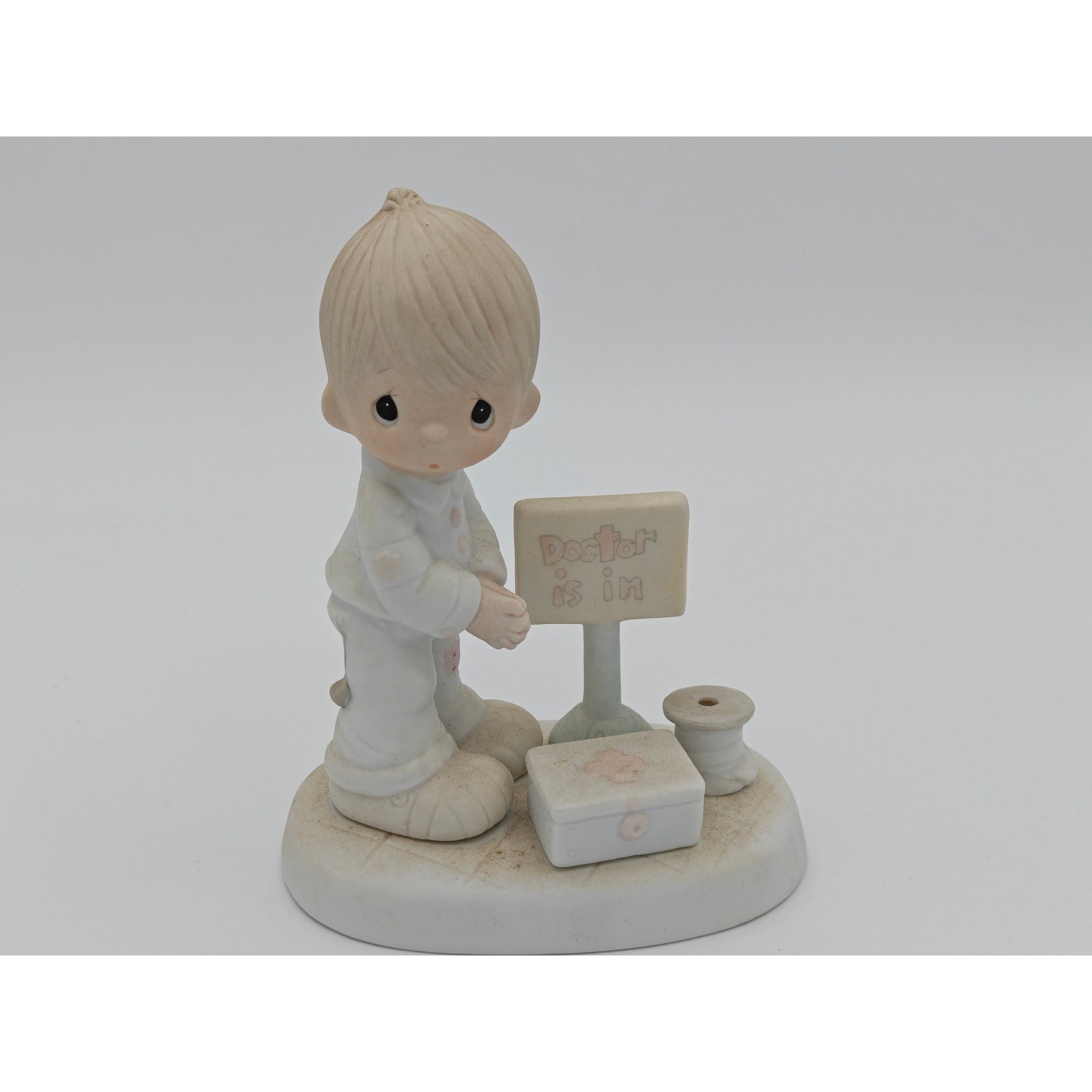 Precious Moments Lord Give Me Patience Boy Doctor Figurine 1981 E-7159 Enesco Precious Moments Lord Give Me Patience Boy Doctor Figurine 1981 E-7159 Enesco