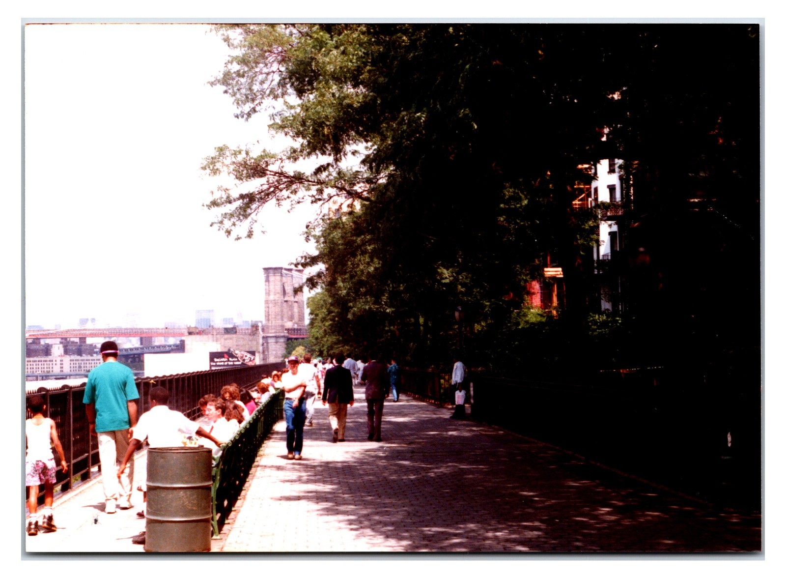 Vintage 1990s - Brooklyn Heights New York City - Snap Shot Photo (3.5in X 5in)